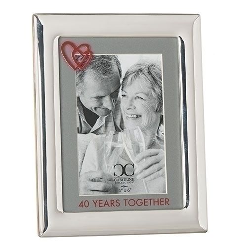 40 Years Together photo frame, 8.5" tall