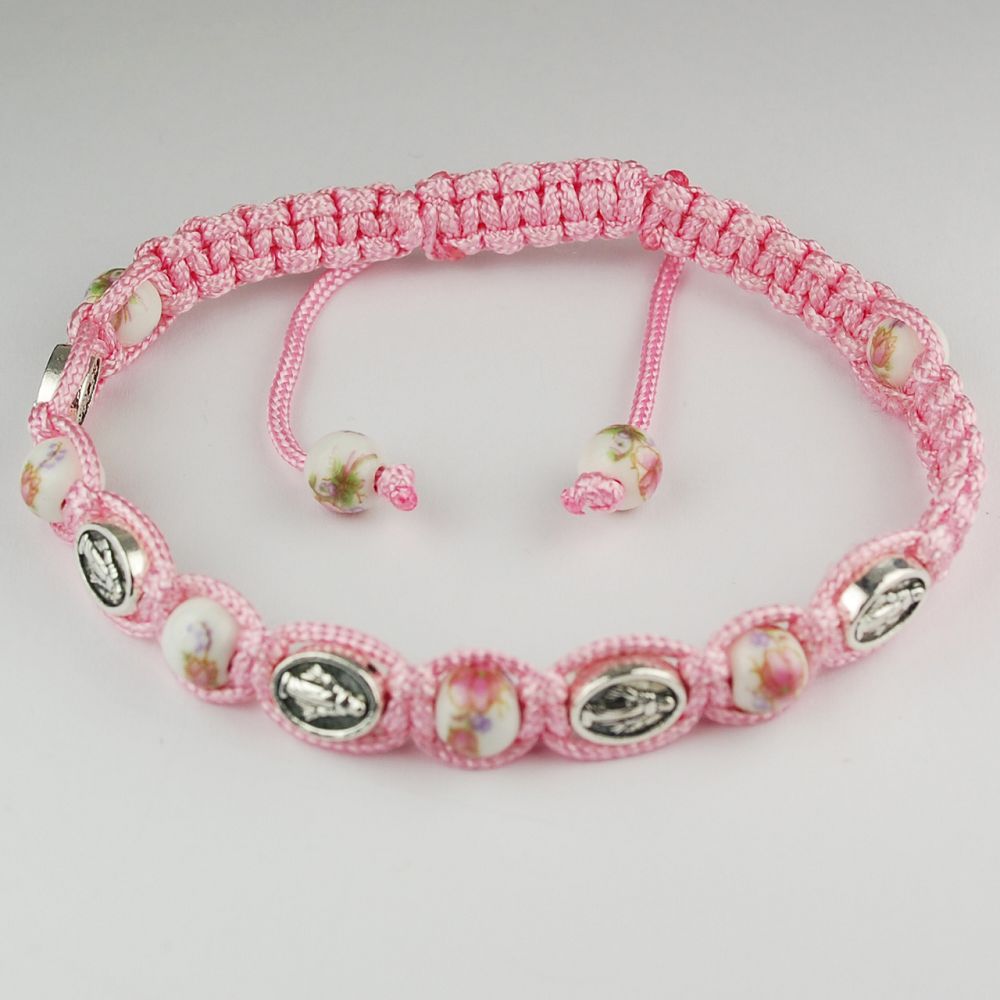 Miraculous Medal pink bracelet