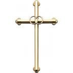 Wedding Cross Gold Satin, 8" tall