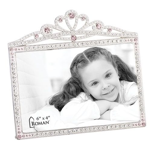 Princess Crown photo frame, 6" tall