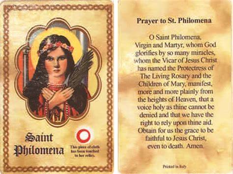 Relic Card, St. Philomena