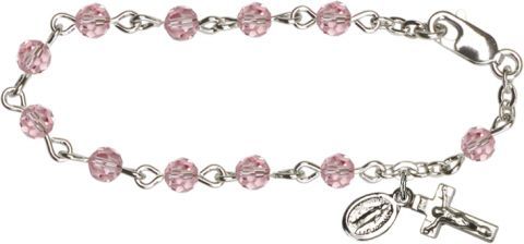 Light Rose Swarovski Baby Bracelet