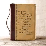 I Know the Plans, two-tone Bible Cover: Large size