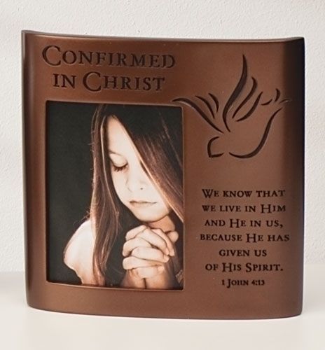 Confirmed in Christ photo frame, 6" tall
