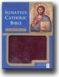 Ignatius Catholic Bible: RSV, Compact Zipper - Large Print, Burgundy Leather cover
