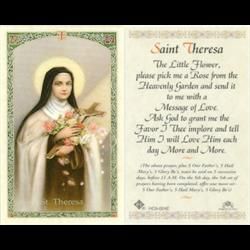 St. Theresa holy card