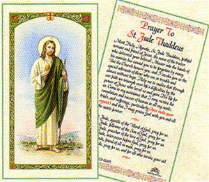 St. Jude holy card