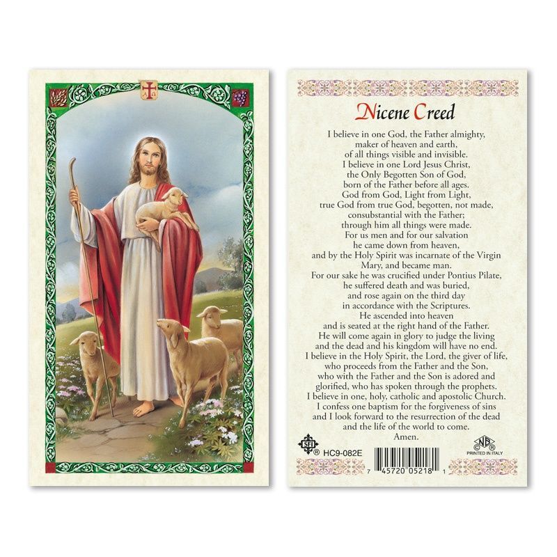 Nicene Creed holy card