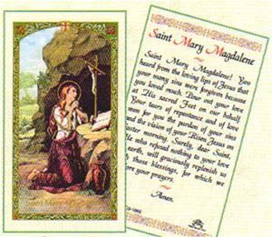 St. Magdalena holy card