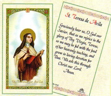 St. Teresa of Avila holy card