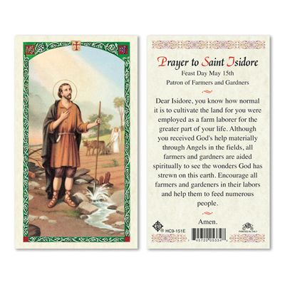 St. Isidore holy card