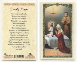 Holy Family Prayer holy card