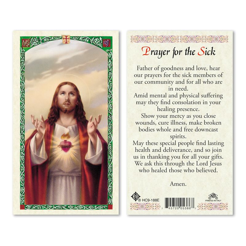 Prayer for the Sick holy card