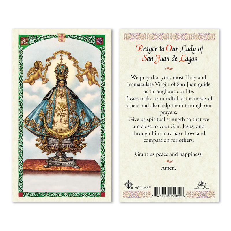 Our Lady to San Juan de Lagos holy card