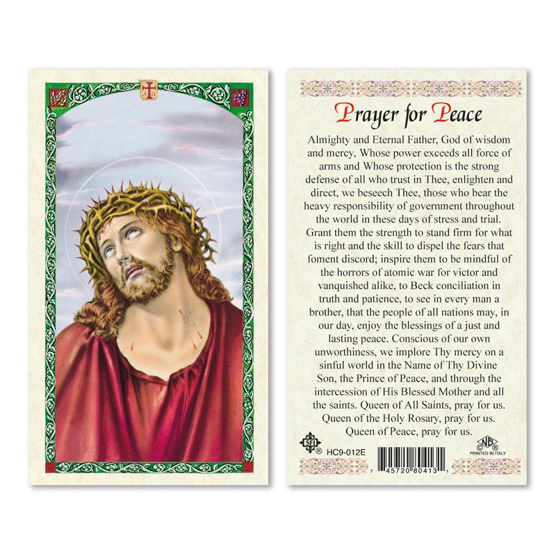 Head of Christ holy card
