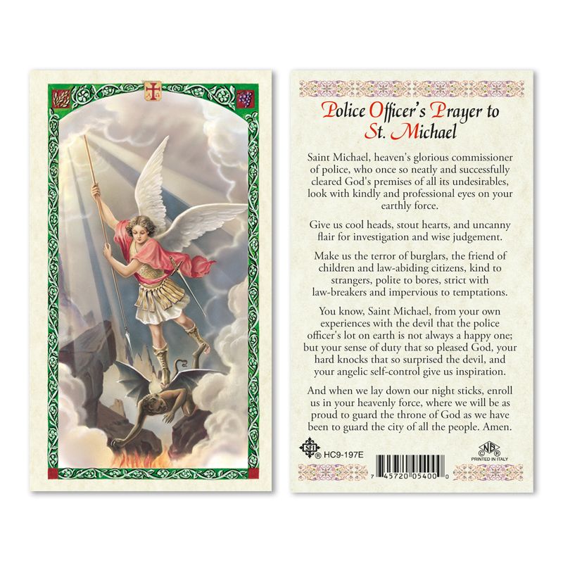 St. Michael Police Officer Prayer holy card