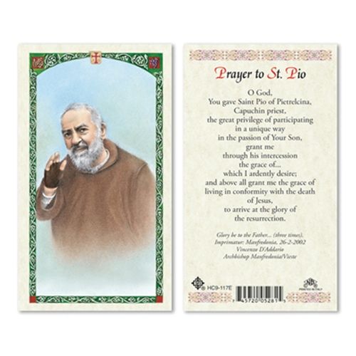 St. Pio holy card