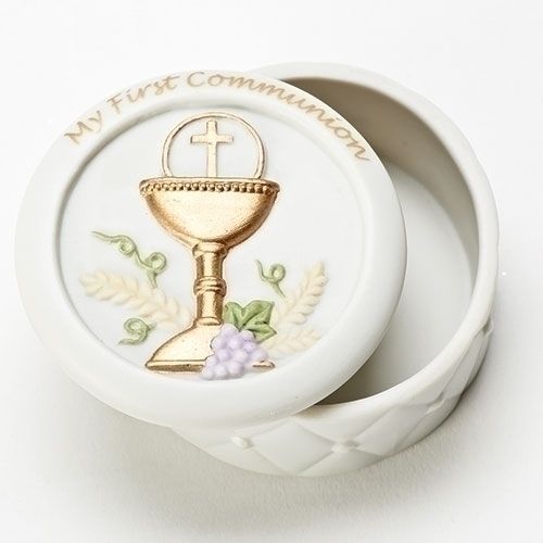 My First Communion Keepsake Box, 2.5" diameter