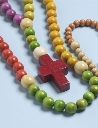 Baby Wood Rosary, 20.5" long