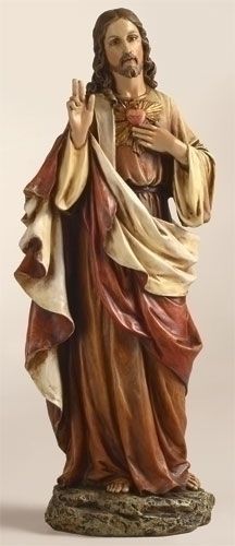 Sacred Heart of Jesus statue, 10" tall
