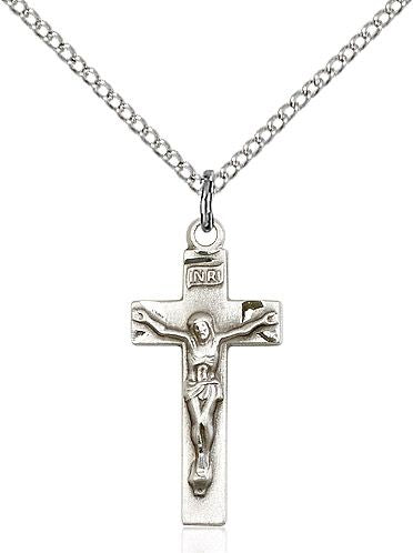 Crucifix medal 00061, Sterling Silver