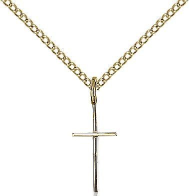 Cross medal 0014S2, Gold Filled