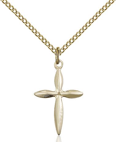 Cross medal 0018Y2, Gold Filled