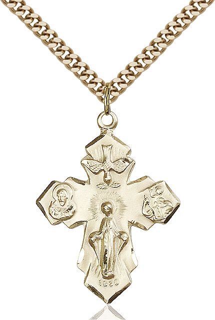4-way Cross 00482, Gold Filled