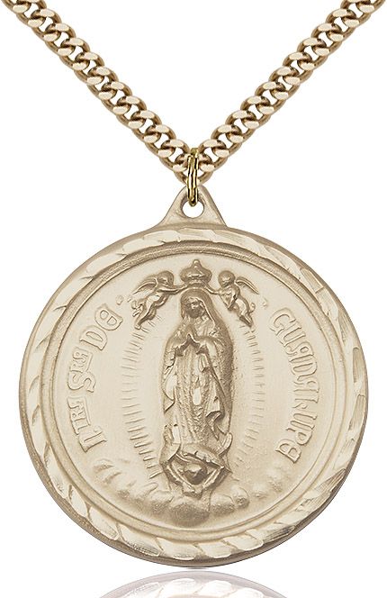 Our Lady of Guadalupe medal 0203F2, Gold Filled