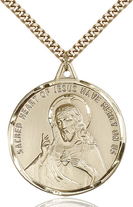Scapular medal 0203S2, Gold Filled