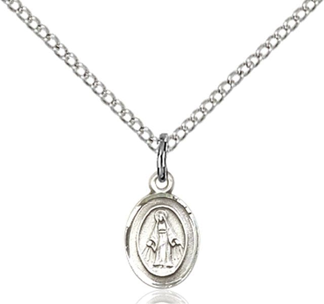 Miraculous medal 0205PL1, Sterling Silver