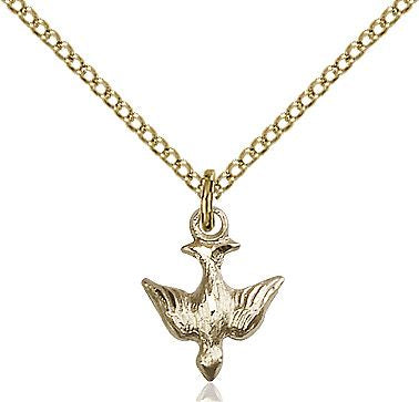 Holy Spirit medal 02082, Gold Filled