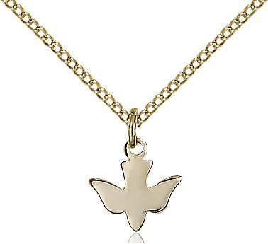 Holy Spirit medal 02252, Gold Filled