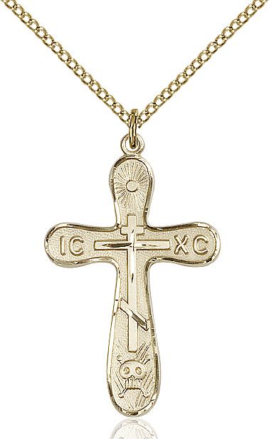 Cross medal 02632, Gold Filled