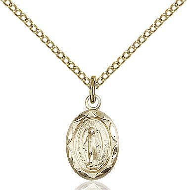 Miraculous medal 0301M2, Gold Filled