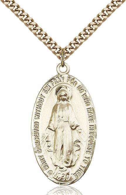 Miraculous medal 04532, Gold Filled