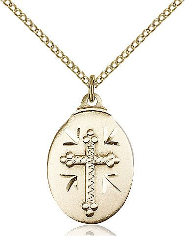 Cross medal 0599Y2, Gold Filled