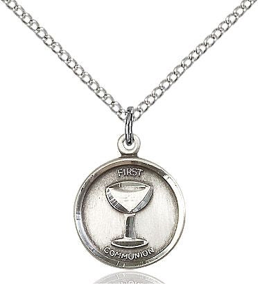First Communion medal 0601W1, Sterling Silver