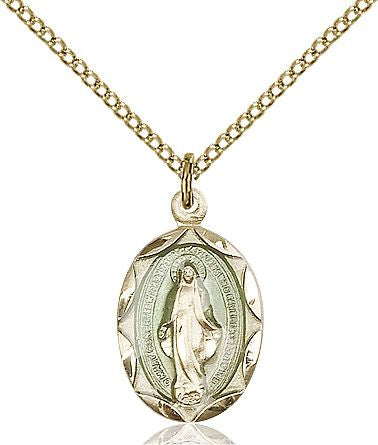 Miraculous medal 0612EM2, Gold Filled