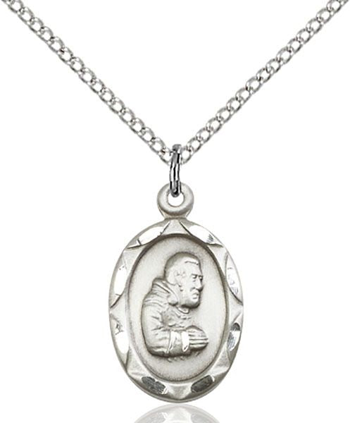 Saint Pio of Pietrelcina medal 0612PI1, Sterling Silver