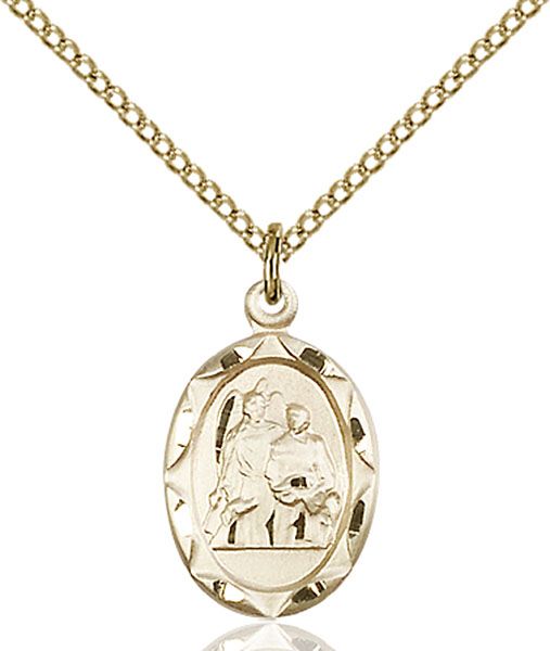 Saint Raphael the Archangel medal 0612RA2, Gold Filled