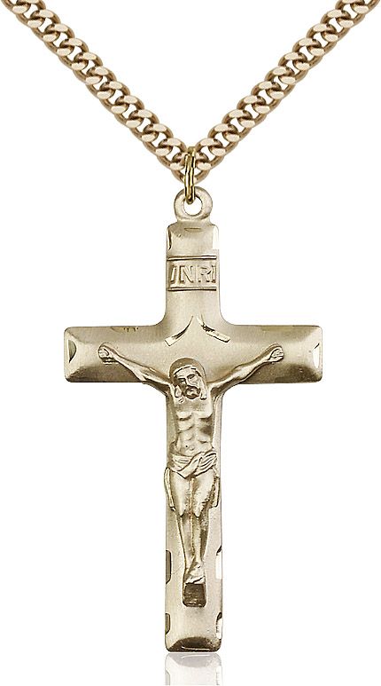 Crucifix medal 06442, Gold Filled