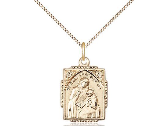 Saint Anne medal 0804AE2, Gold Filled