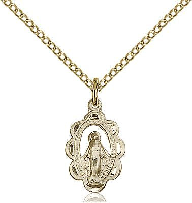 Miraculous medal 16102, Gold Filled