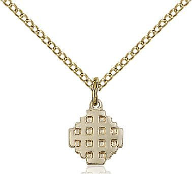 Jerusalem Cross medal 41182, Gold Filled