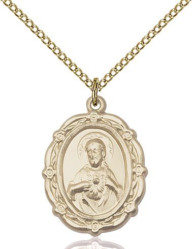 Scapular medal 4146S2, Gold Filled
