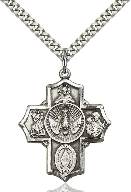5-way Cross medal 56901, Sterling Silver