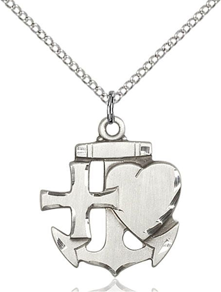 Faith, Hope & Charity medal 60451, Sterling Silver