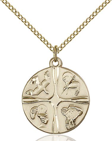 Christian Life medal 60562, Gold Filled
