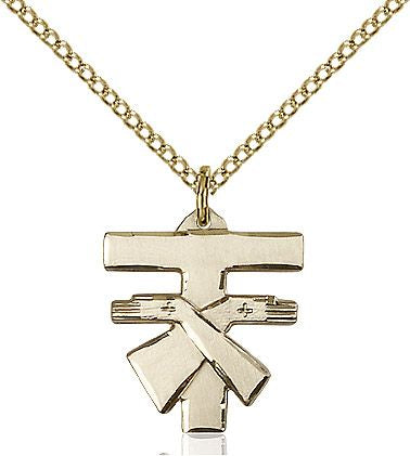 Franciscan Cross medal 60712, Gold Filled